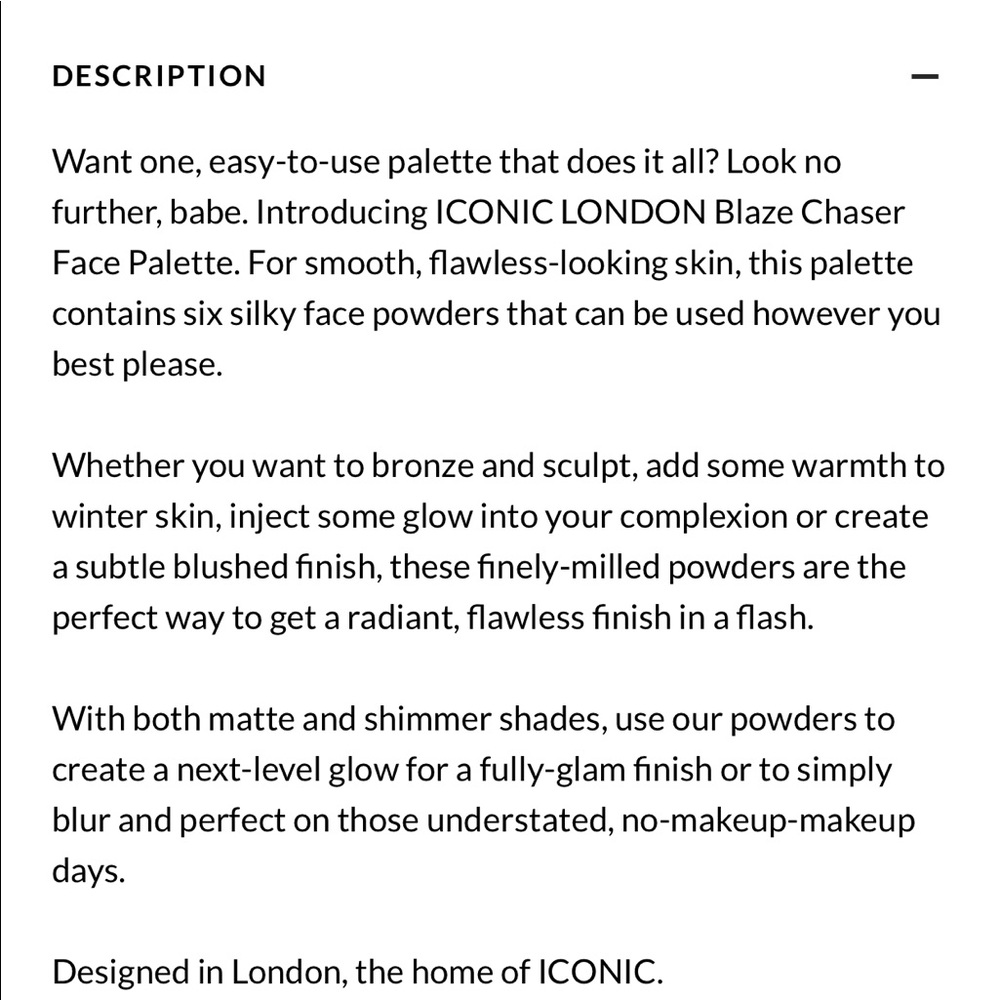 ❗️SOLD❗️Brand New Iconic London Blaze Chaser Face Palette - Picture 11 of 16